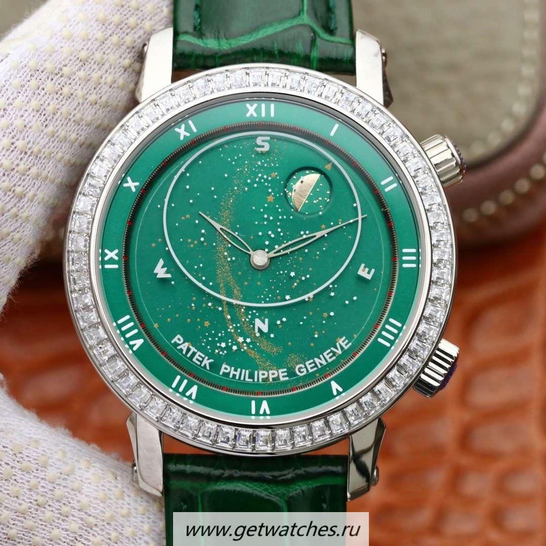 High Quality Pat*k Phi1i*pe Grand Complications Sky Moon Celestial 5102G Noob Factory SS & D1am0nd Green Dial 240 LU CL C