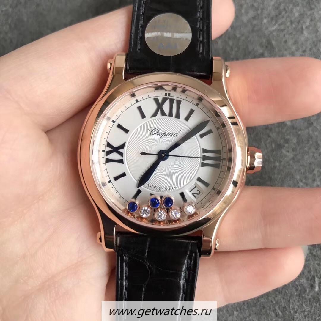 NEW Replica Chopard Happy Sport 36mm Automatic 274808 YF V2 Rose Gold White & D1am0nd Dial 2892
