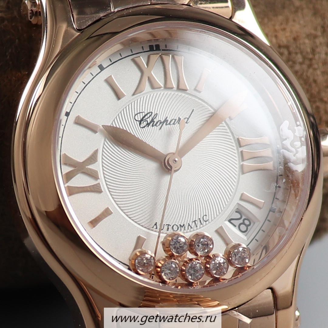 Best Price Chopard Happy Sport 36mm Automatic Ladies YF Rose Gold White Dial 2892