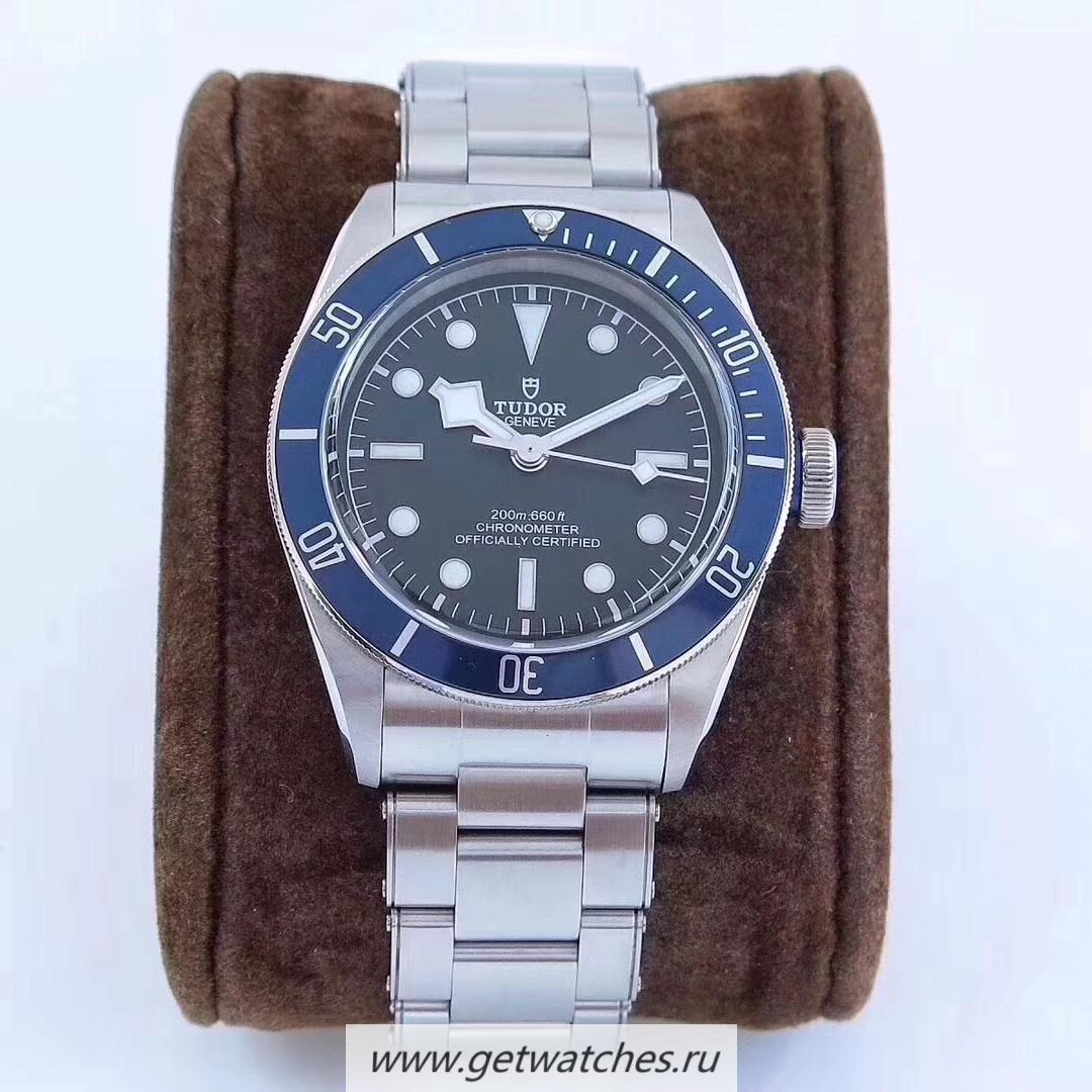 Fake Tudor Heritage Black Bay Blue 79230B 2017 ZF SS Black Dial 2824