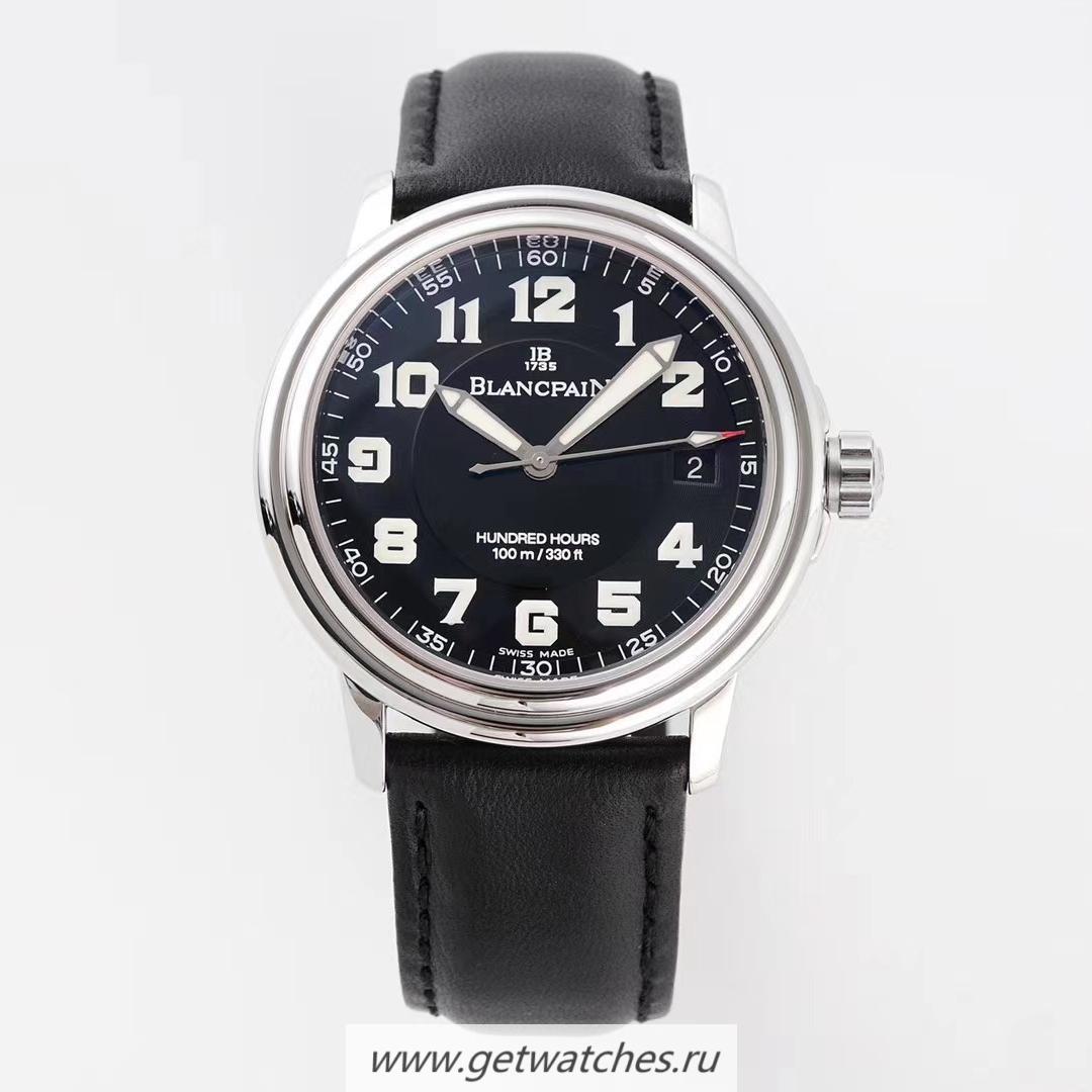 Perfect Replica Blancpain Hundred Hours Leman 2100 ACF SS Black Dial M9015
