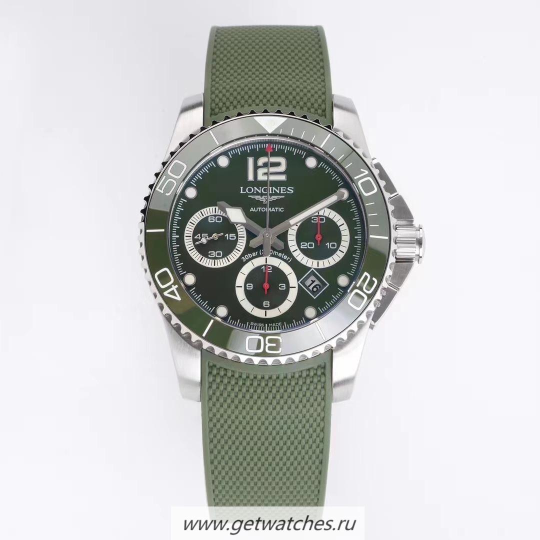 Fake Longines HydroConquest Chrono ACF SS Green Dial 7750