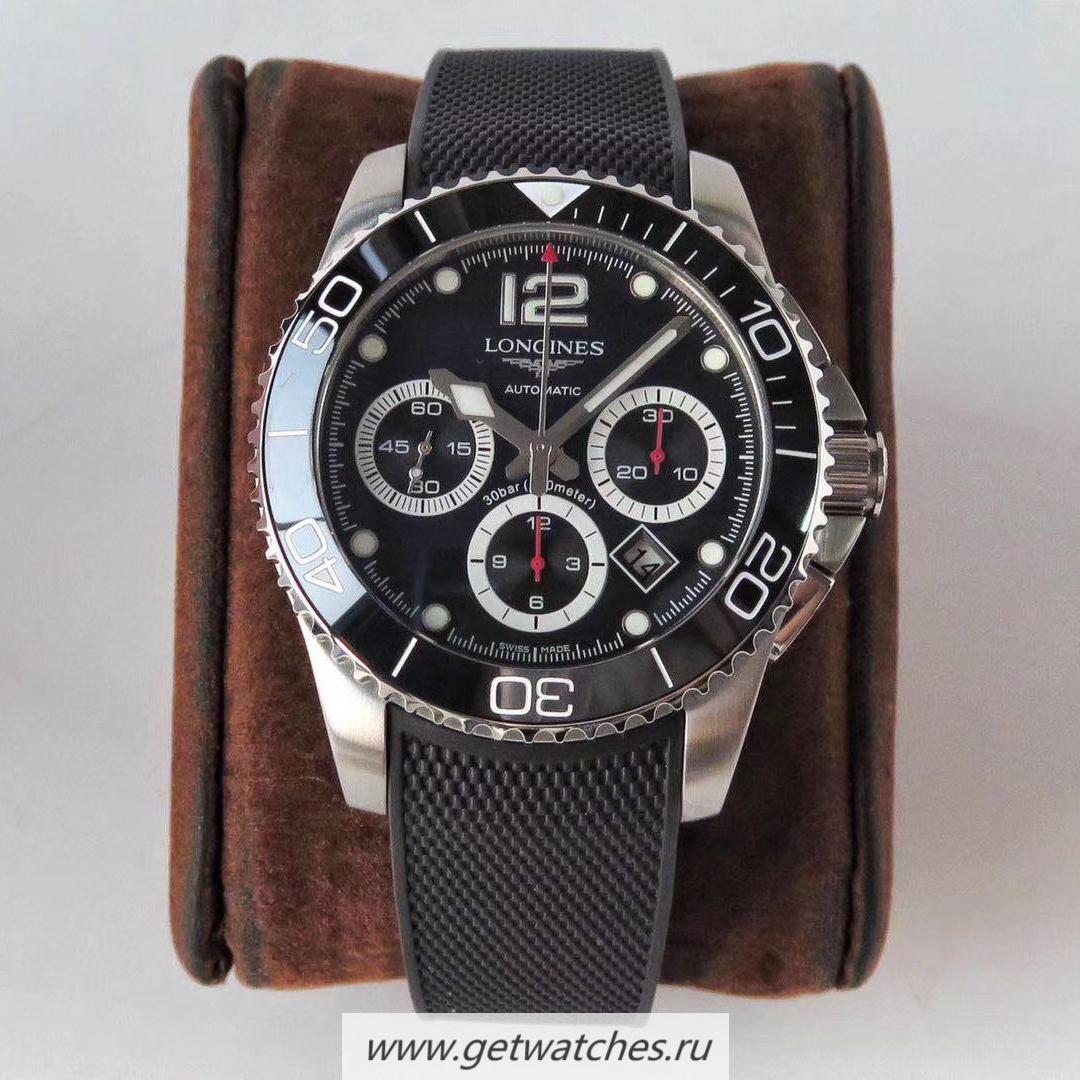 NEW Replica Longines HydroConquest L3.883.4.56.9 ACF SS Black Dial 7750