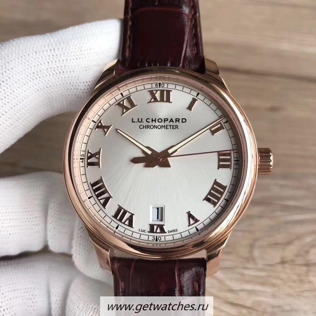 Copy Chopard L.U.C 1937 Classic 161937-5001 FKF Rose Gold Silver Dial L.U.C 01.01-L