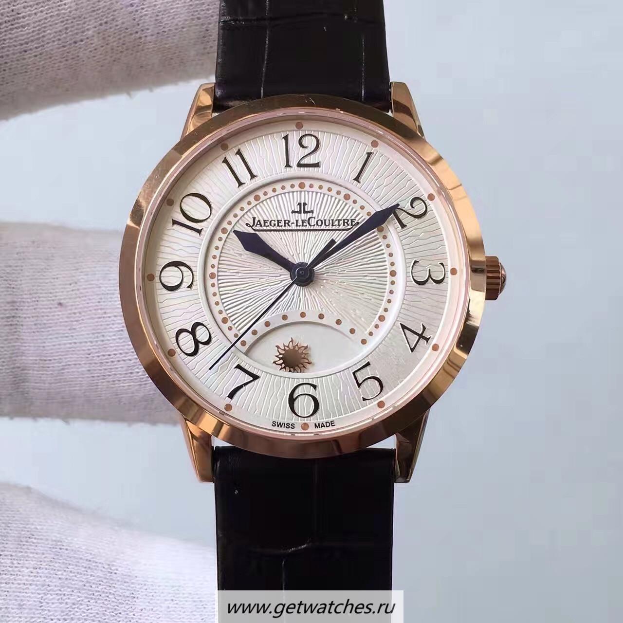 Shop Jaeger-LeCoultre Ladies Rendez-Vous Night & Day 3612420 34mm Noob Factory Rose Gold White Dial 898A/1