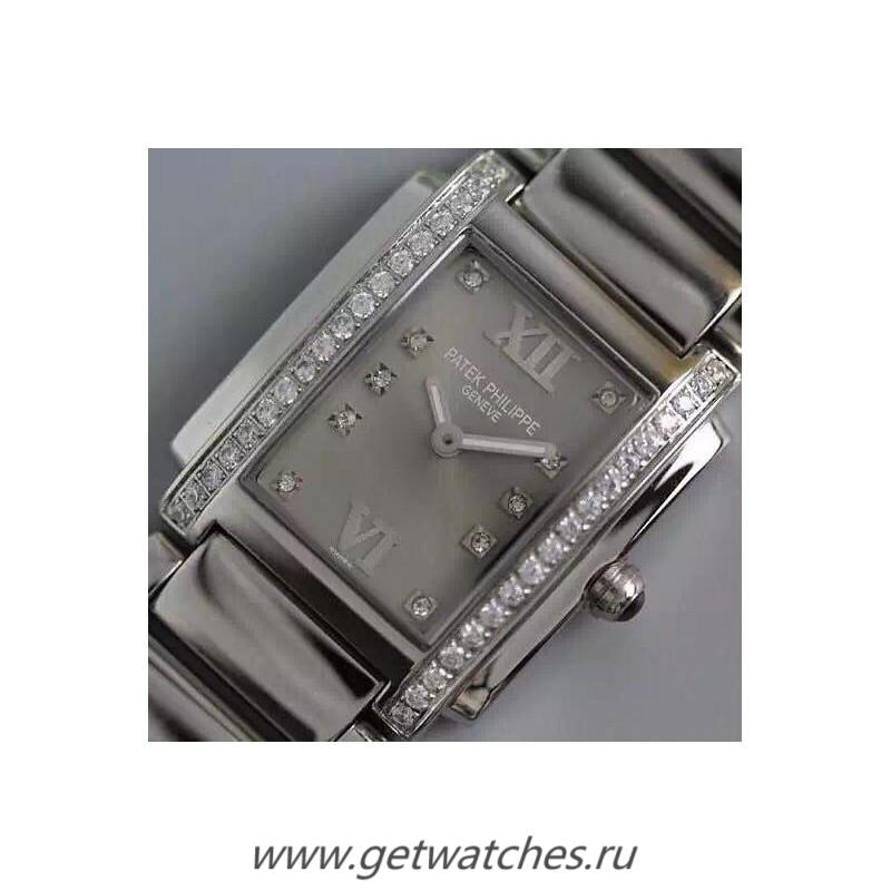 Fake Pat*k Phi1i*pe Ladies Twenty-4 4910/10A-010 Noob Factory SS Anthracite Dial Ronda Quartz