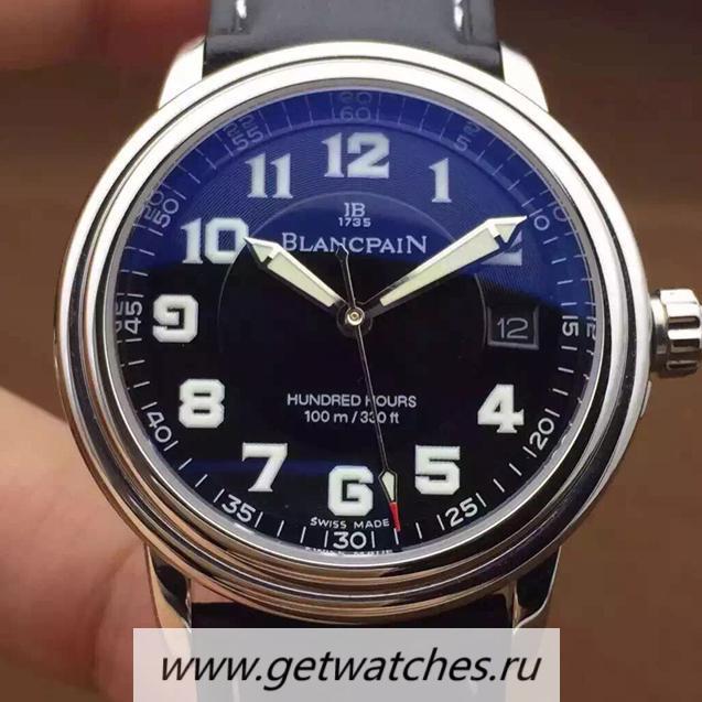 Replica Blancpain Leman Hundred Hours SS Black Dial M9015