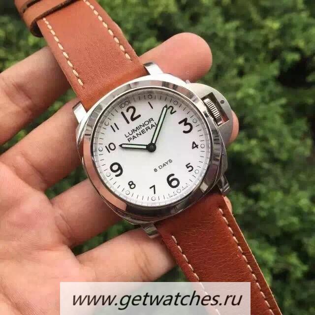 High Quality Pa*e*a1 Luminor Base 8 Days Acciaio PAM561 KWF SS White Dial P5000