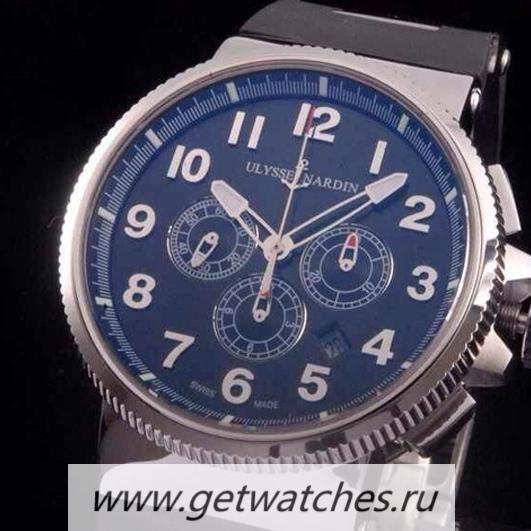 Best Price Ulysse Nardin Marine Chrono SS Arabian Numbers Black Dial 7750