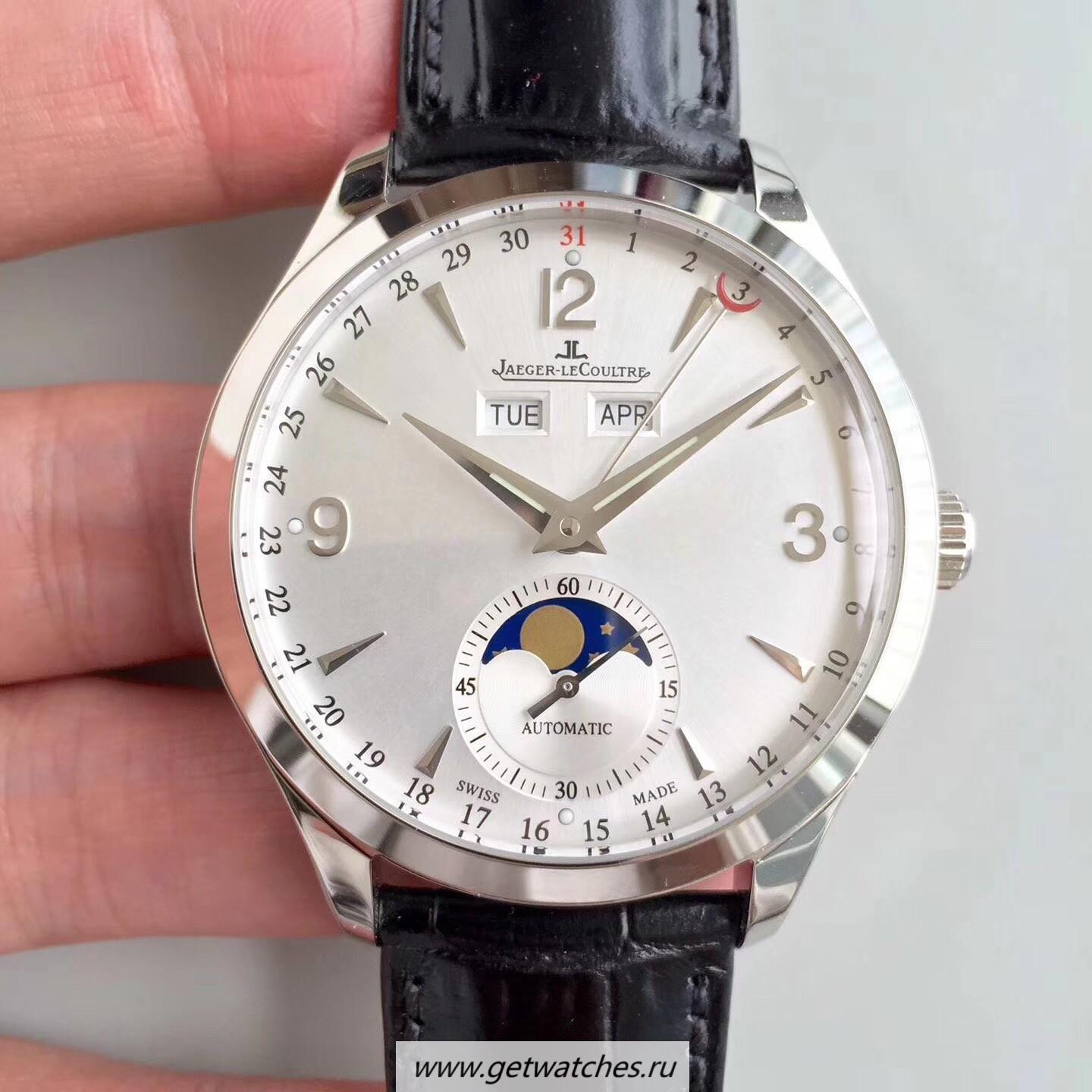 Fake Jaeger-LeCoultre Master Calendar 1558420 KMF SS Silver Dial Caliber 866/1