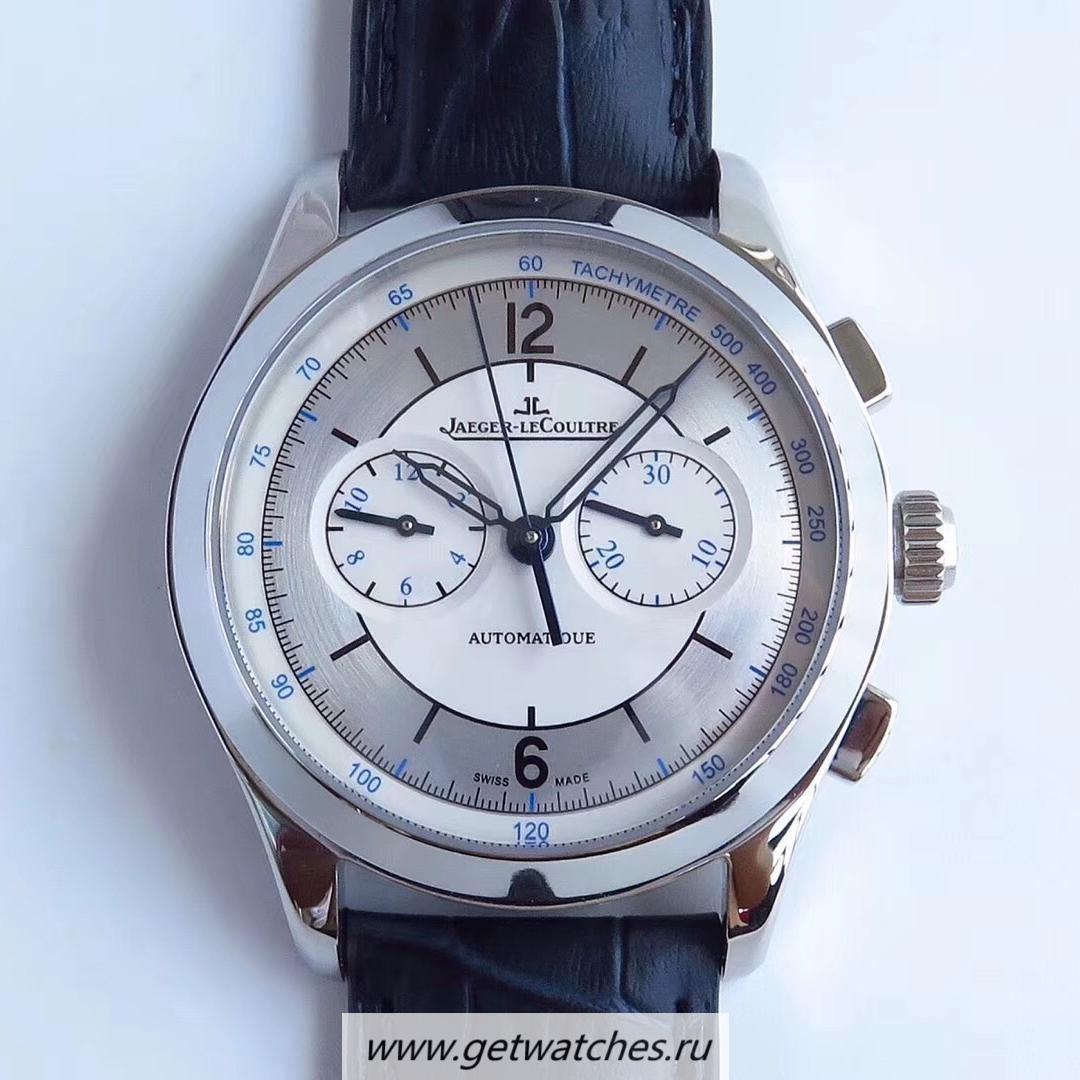 Copy Jaeger-LeCoultre Master Chrono 1538530 Noob Factory SS White & Silver Dial 7750