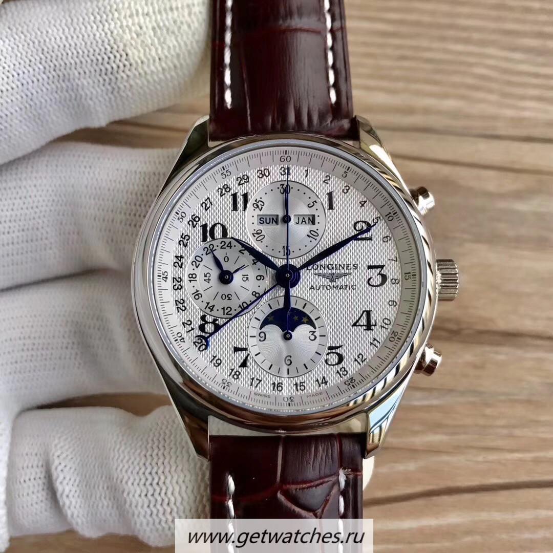 Perfect Replica Longines Master Collection Moonphase Chrono L2.673.4.78.3 JF SS White Dial 7751