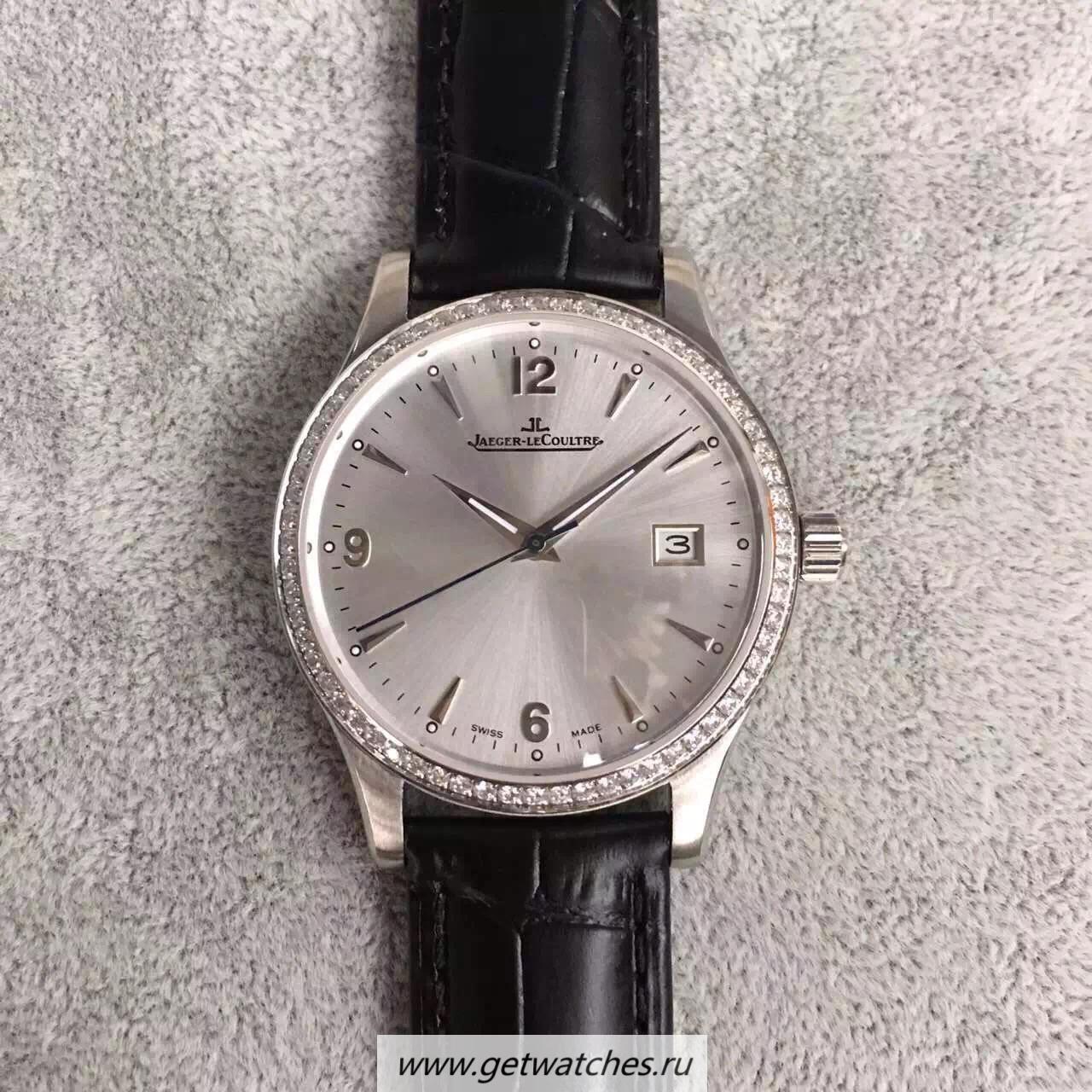 Copy Jaeger-LeCoultre Master Control Date 1548471 SS & D1am0nd Silver Dial Calibre 899