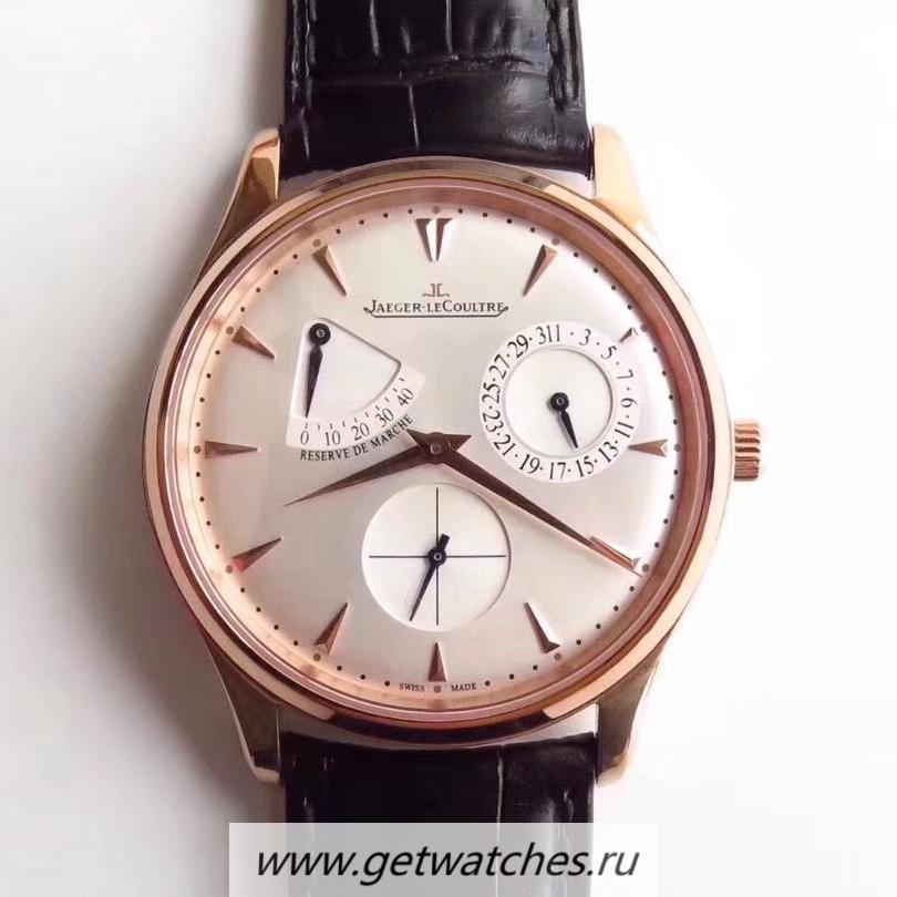 Best Price Jaeger-LeCoultre Master Ultra Thin Reserve De Marche 1372520 SWF Rose Gold Silver Dial Caliber 938A/1