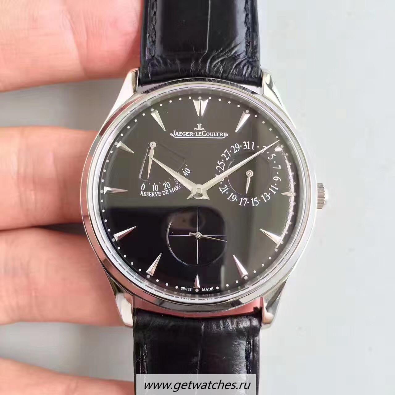 Perfect Replica Jaeger-LeCoultre Master Ultra Thin Reserve de Marche 1378480 ZF SS Black Dial Caliber 938
