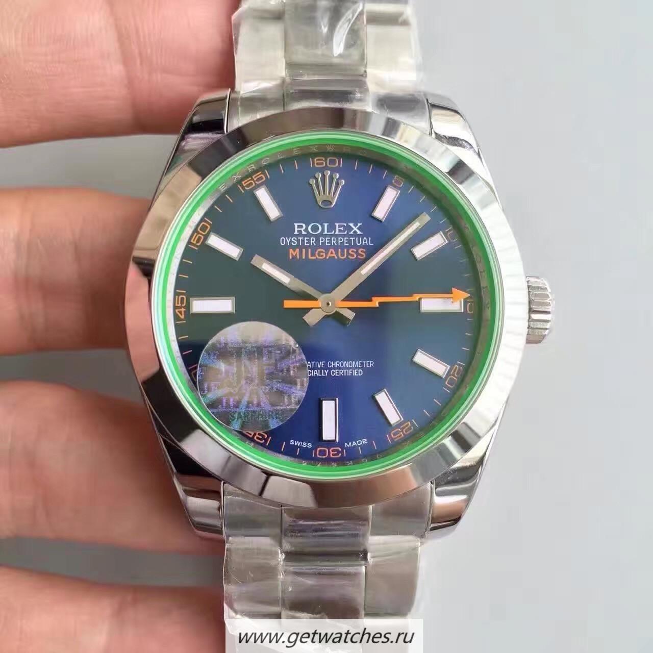 NEW Replica R01ex Milgauss 116400 GV JF SS Blue Dial 2836