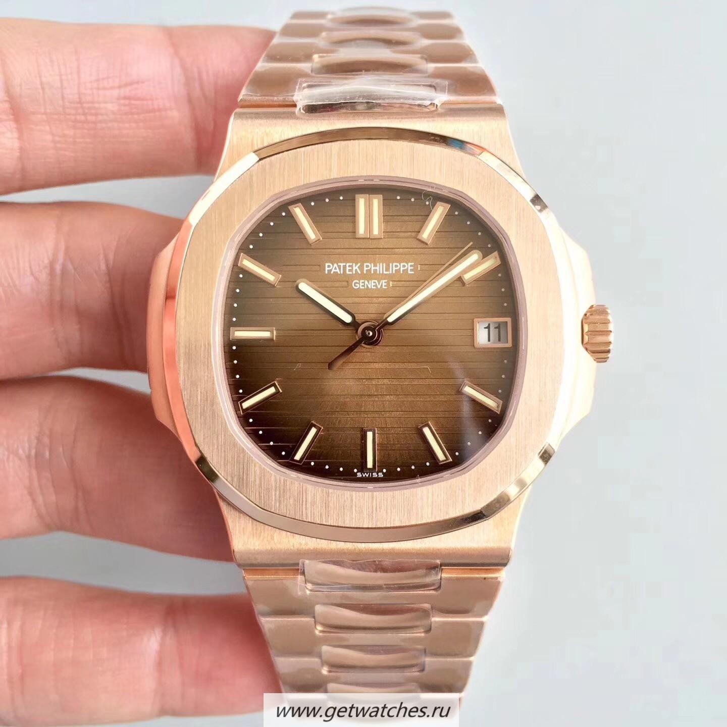 High Quality Pat*k Phi1i*pe Nautilus 5711/1R-001 PF Rose Gold Chocolate Dial 324SC