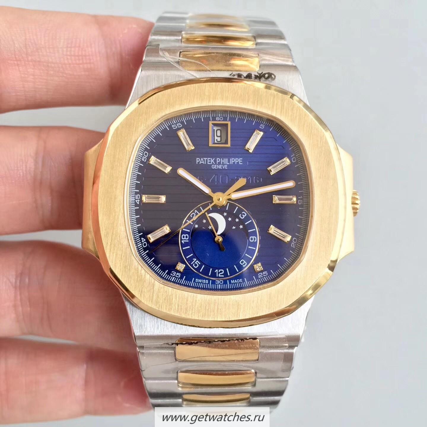 High Quality Pat*k Phi1i*pe Nautilus 5726/1A-001 Noob Factory Yellow Gold & SS Blue Dial 324 S QA LU 24H/303