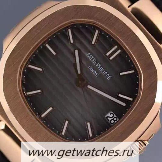 Fake Pat*k Phi1i*pe Nautilus Jumbo 5711 Rose Gold Gray Dial 2824