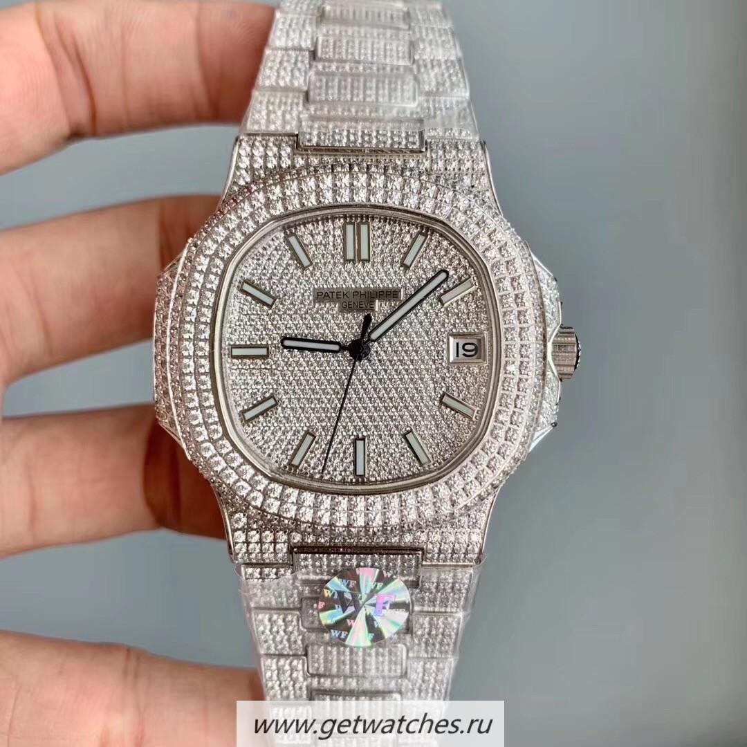 Best Price Pat*k Phi1i*pe Nautilus Jumbo 5719/10G-010 WF SS & D1am0nds D1am0nd Dial 324SC