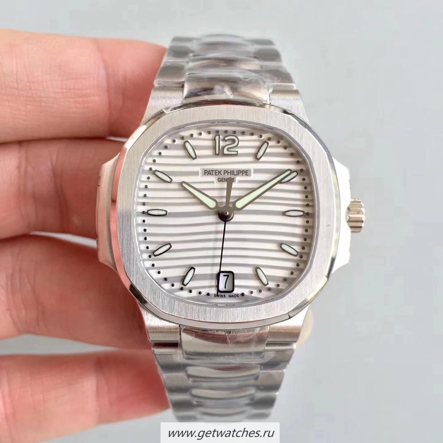 Shop Pat*k Phi1i*pe Nautilus Ladies 7118/1A-010 PF SS White Dial 324SC