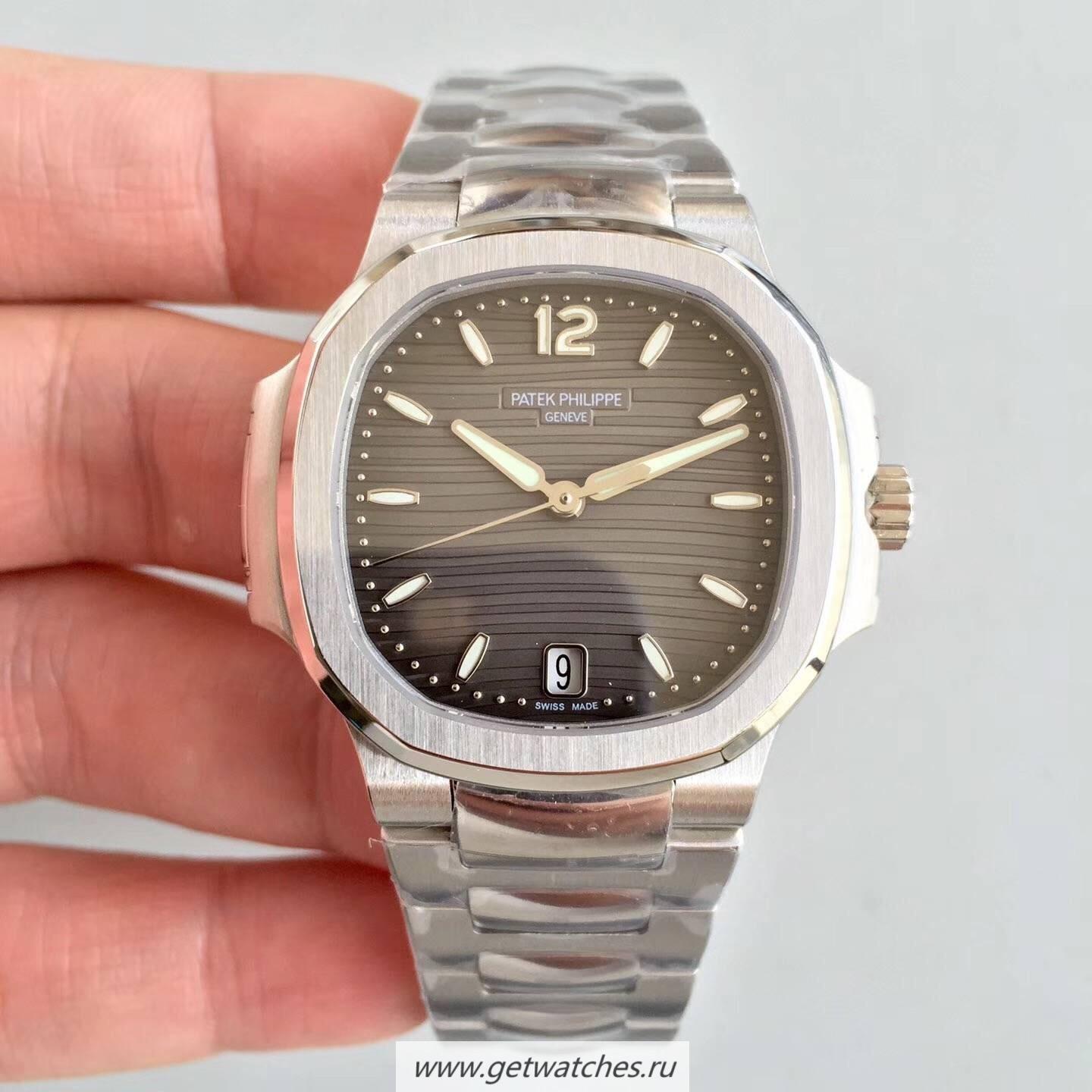 High Quality Pat*k Phi1i*pe Nautilus Ladies 7118/1A-011 PF SS Anthracite Dial 324 S C