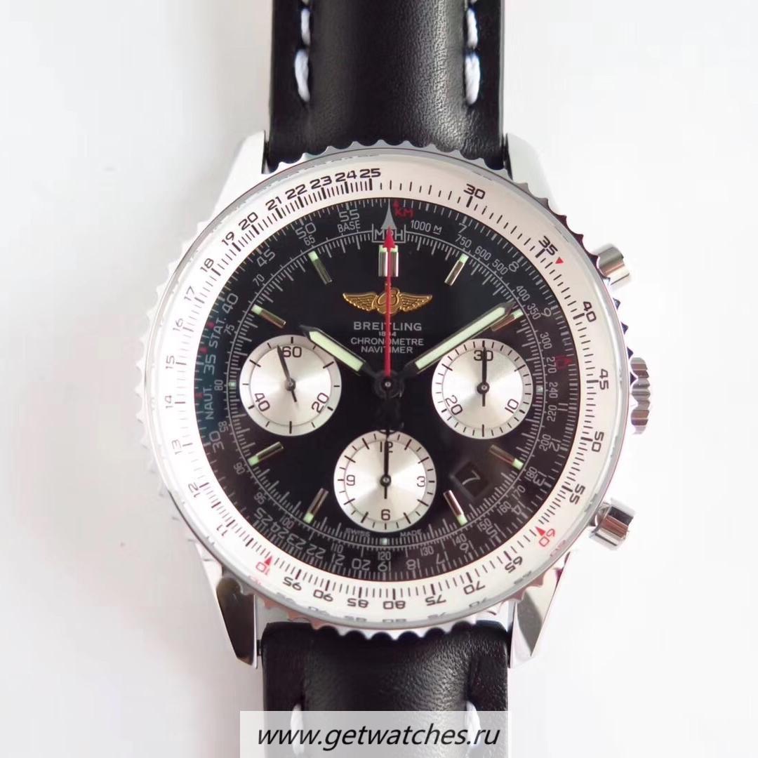 Replica Breitling Navitimer 01 AB0121211B1P1 JF SS Black Dial 7750