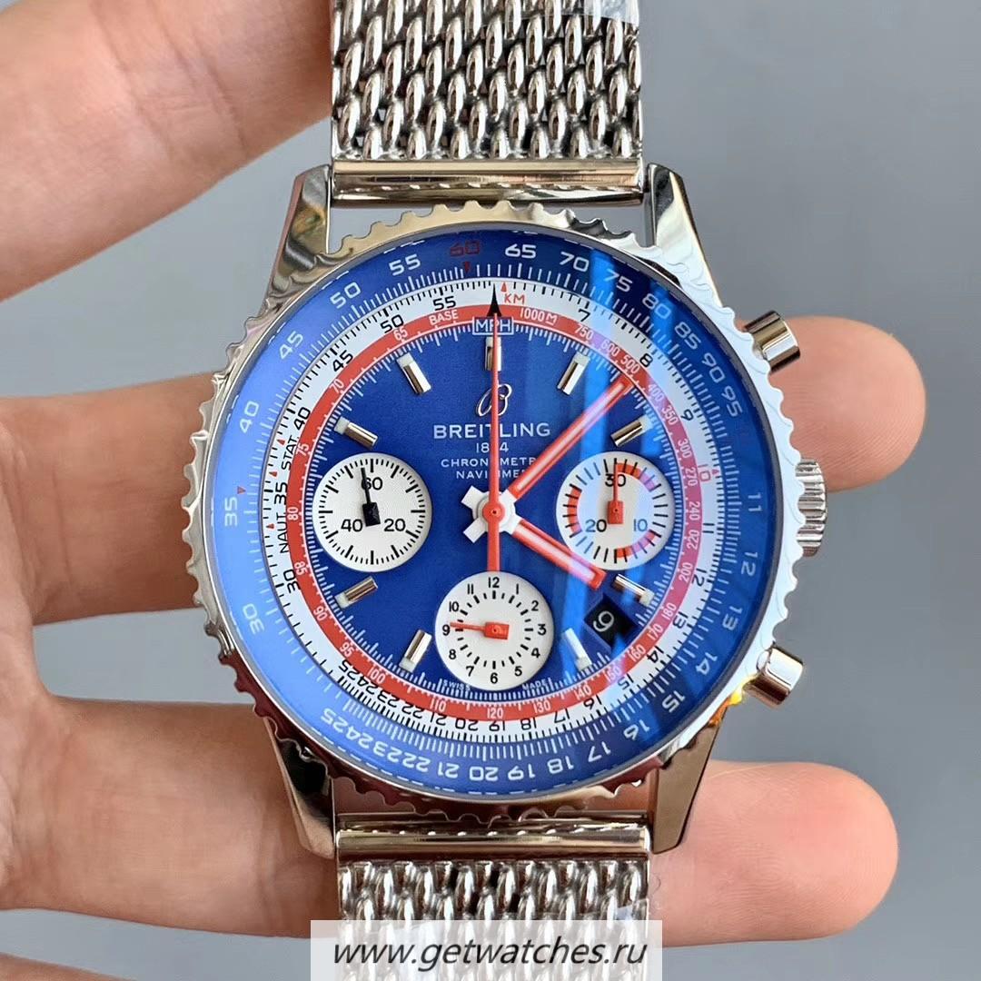 Best Price Breitling Navitimer B01 AB01212B1C1A1 Panam AIF SS Blue Dial 7750
