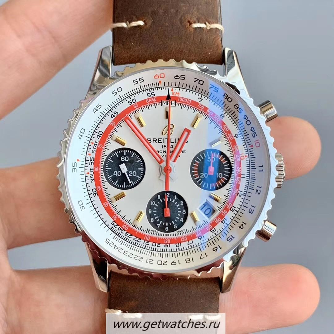 High Quality Breitling Navitimer B01 AB01212B1C1A1 TWAF AIF SS White Dial 7750