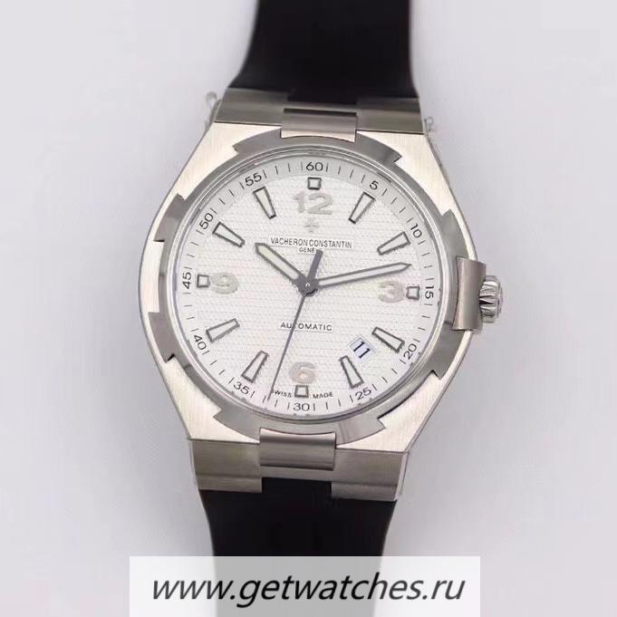 Copy Vacheron C0nstan1n Overseas MKSF SS White Dial Rubber Strap M9015
