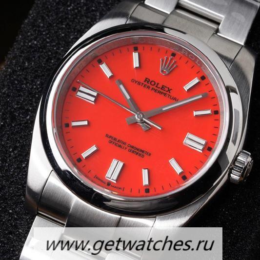 Shop R01ex Oyster Perpetual 36 126000 KRF SS 904L Red Dial 2824