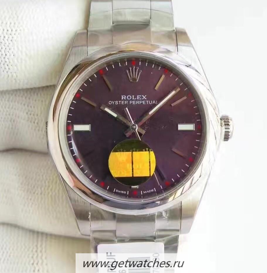 Replica R01ex Oyster Perpetual 39 114300 2018 UBF SS Red Dial 2836