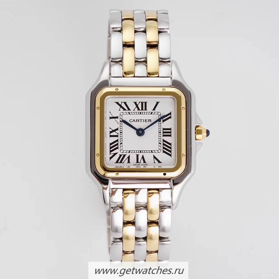 Replica Ca*t1er Panthere Medium Ladies W2PN0007 AF SS & Yellow Gold White Dial Ronda Quartz