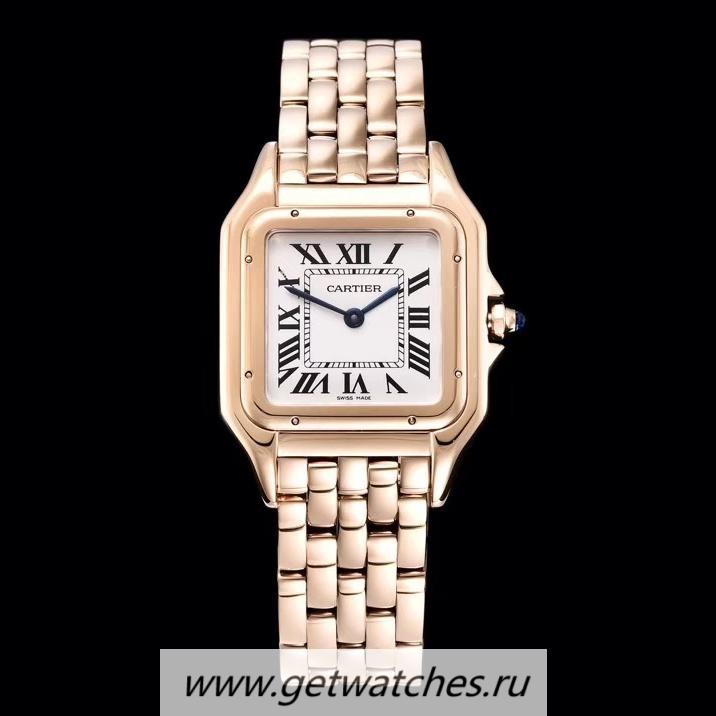 NEW Replica Ca*t1er Panthere Medium Ladies WGPN0007 27mm GF Rose Gold White Dial Ronda Quartz