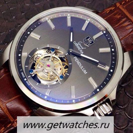 Perfect Replica Tag Heuer Pendulum Tourbillon SS Anthracite Dial Tourbillon