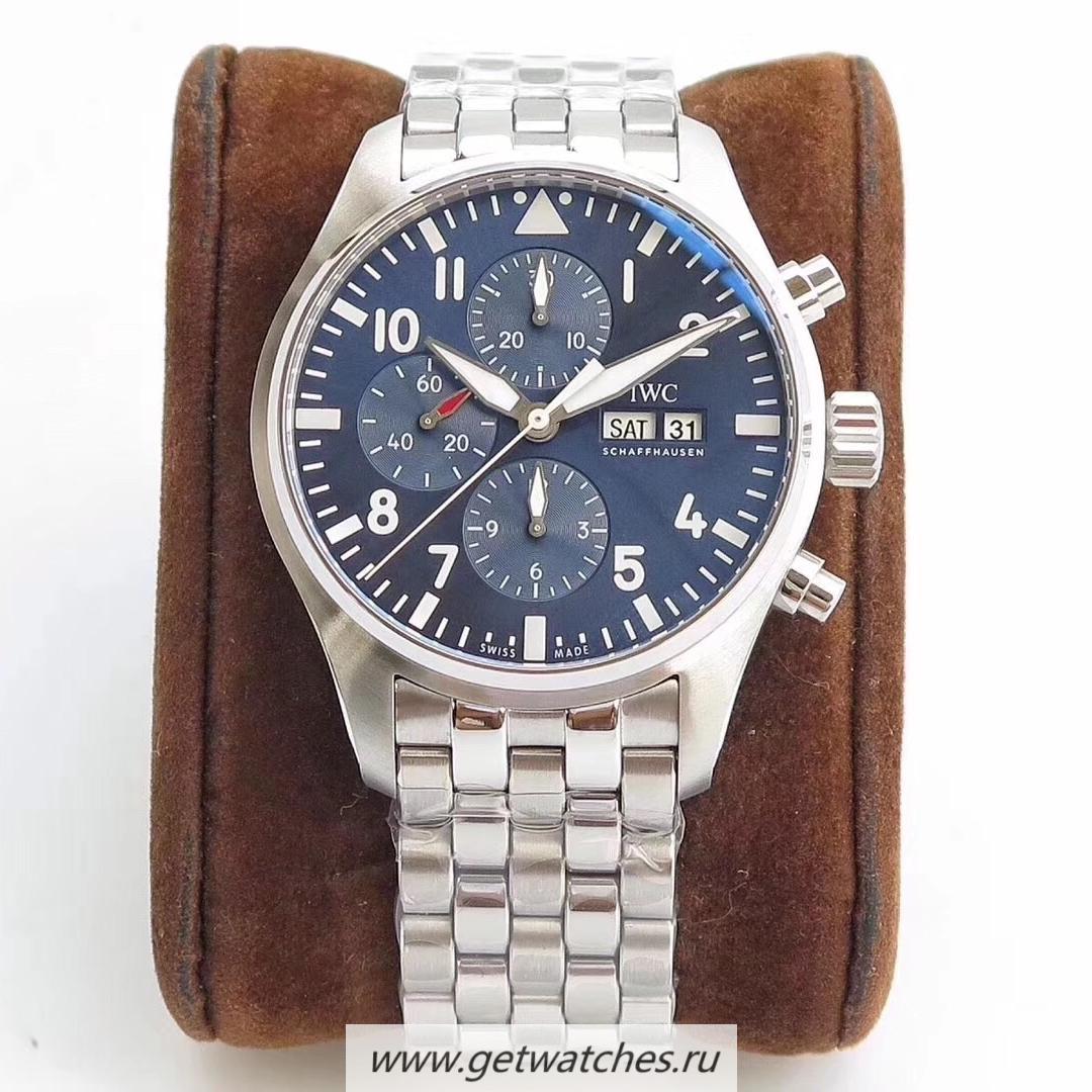 NEW Replica IWC Pilot Chrono Edition Le Petit Prince IW377717 ZF V2 SS Blue Dial 7750