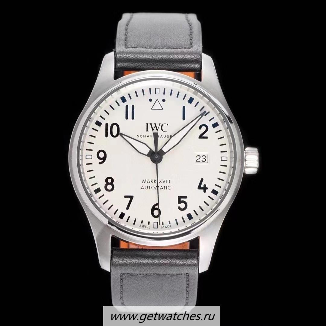 Shop IWC Pilot Mark XVIII HRF SS White Dial 35111