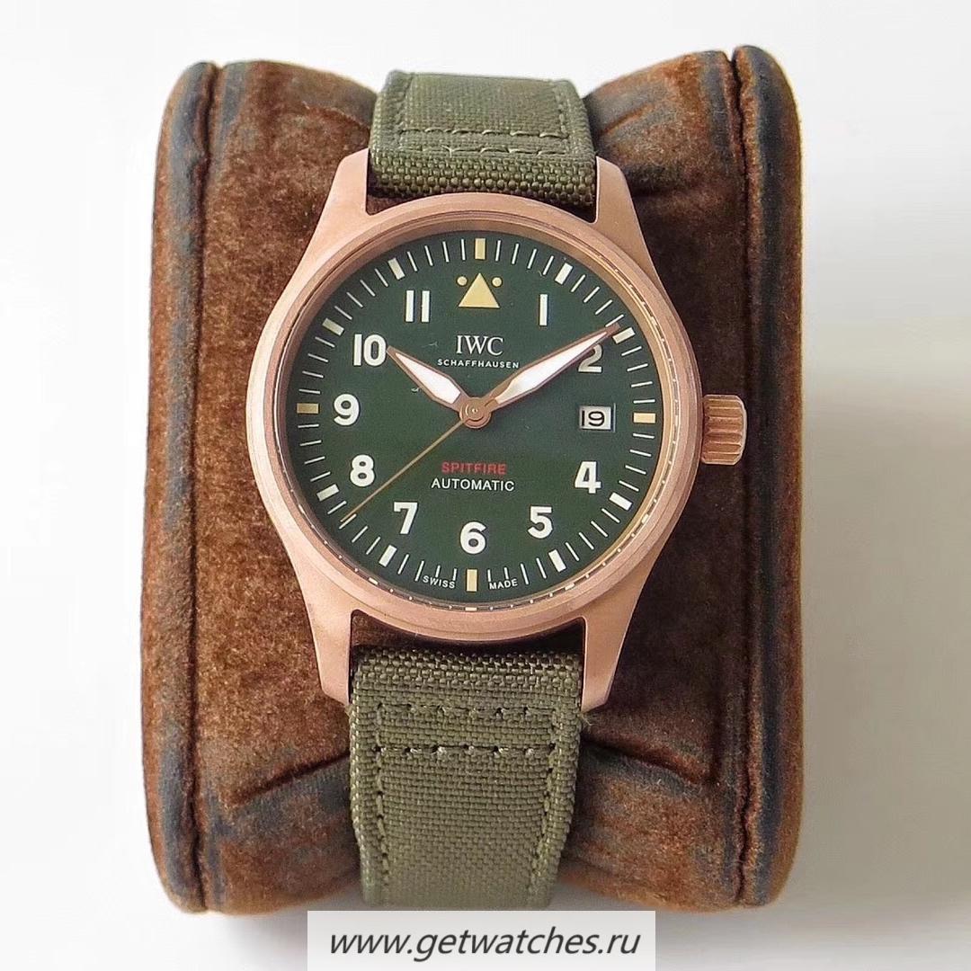 Replica IWC Pilot Spitfire IW326802 AIF Bronze Green Dial M9015