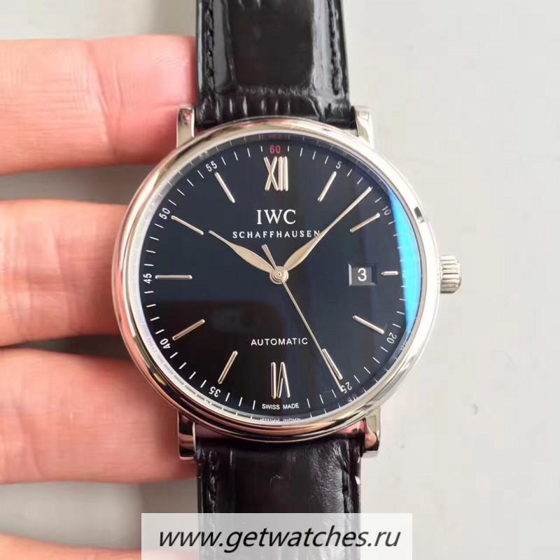 Perfect Replica IWC Portofino Automatic IW356502 MKF SS Black Dial 2892