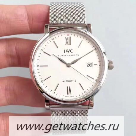 Shop IWC Portofino Automatic IW356505 MKF SS White Dial 2892