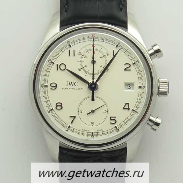 Best Price IWC Portugieser Chrono Classic IW390403 ZF SS White Dial 7750