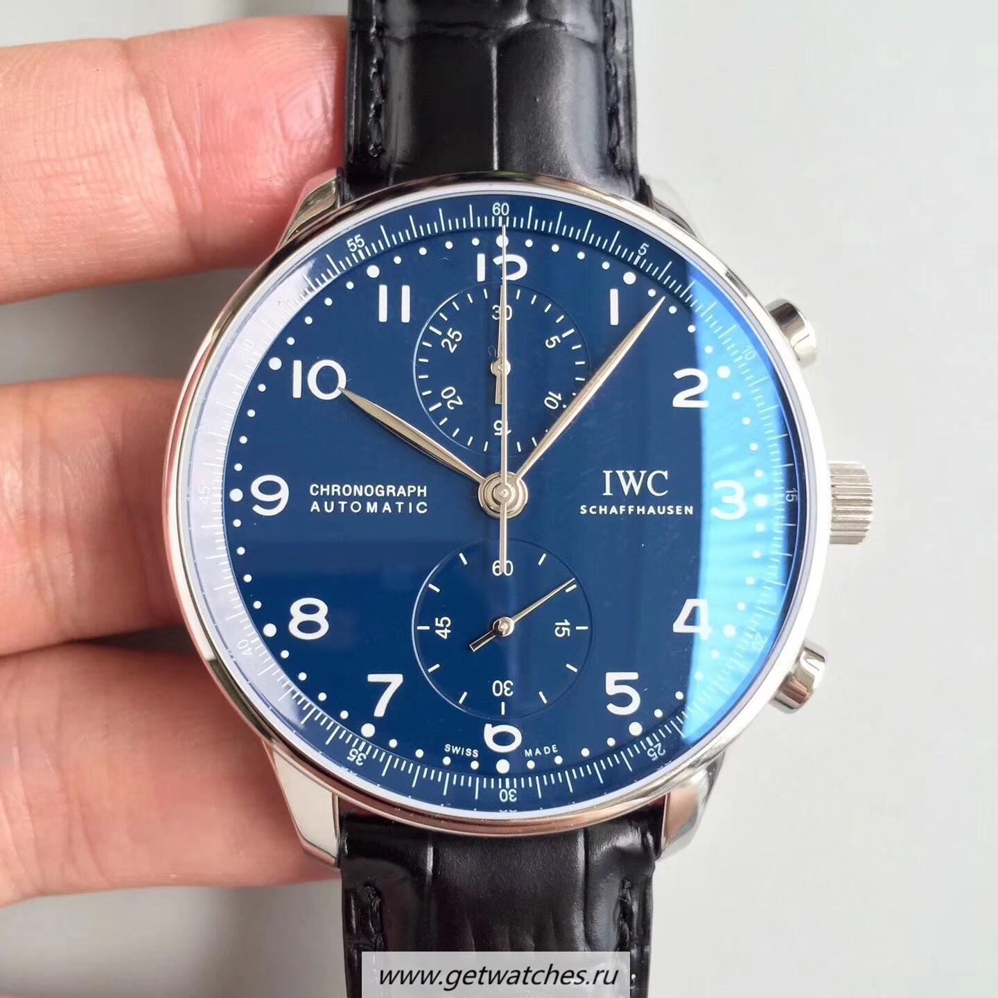 Shop IWC Portugieser Chrono Edition 150 Years IW371601 YLF SS Blue Dial 69355