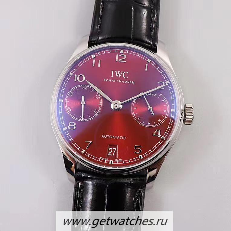 Fake IWC Portugieser IW500714 ZF V5 SS Red Dial 52010