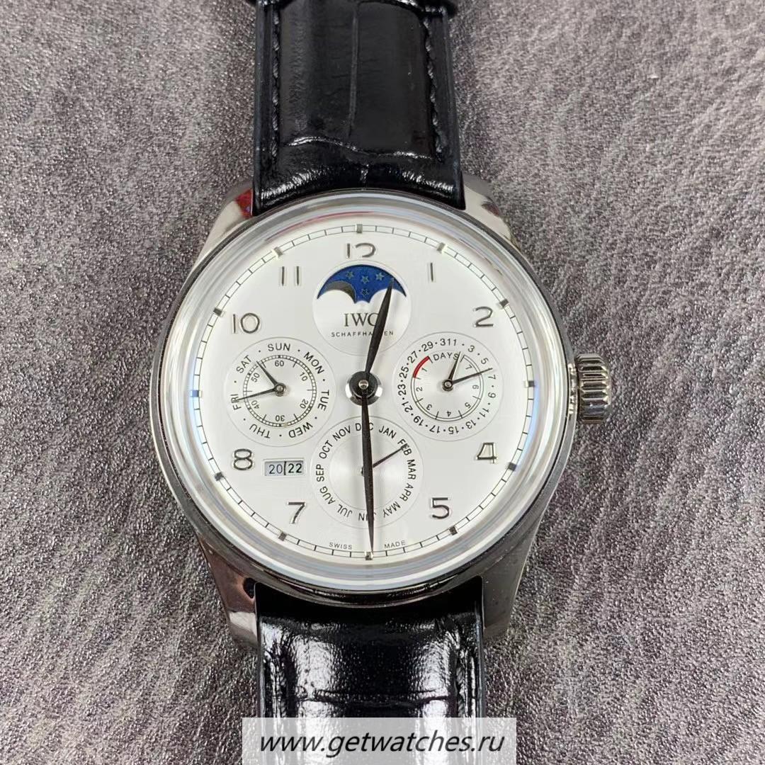 Fake IWC Portugieser Perpetual Calendar IW503301 V9F SS Silver Dial 52610
