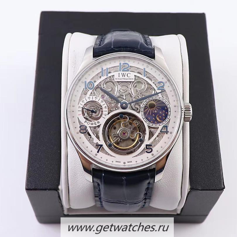 Copy IWC Portugieser Tourbillon Power Reserve GF SS White Dial Tourbillon