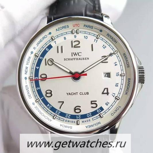 Perfect Replica IWC Portuguese Yacht Club SS White Dial 89000