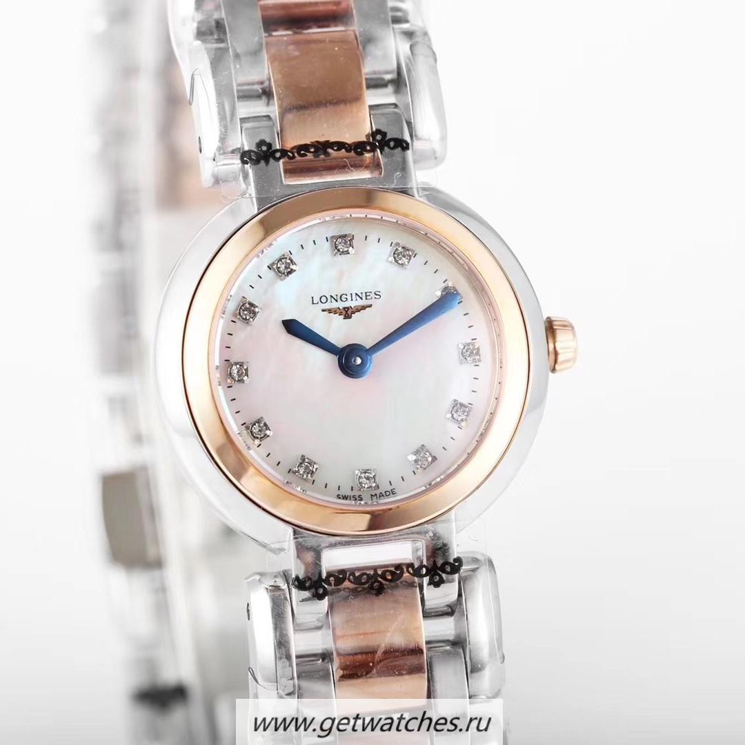 Fake Longines Primaluna Ladies KZF SS & Rose Gold Mother Of Pearl Dial Quartz