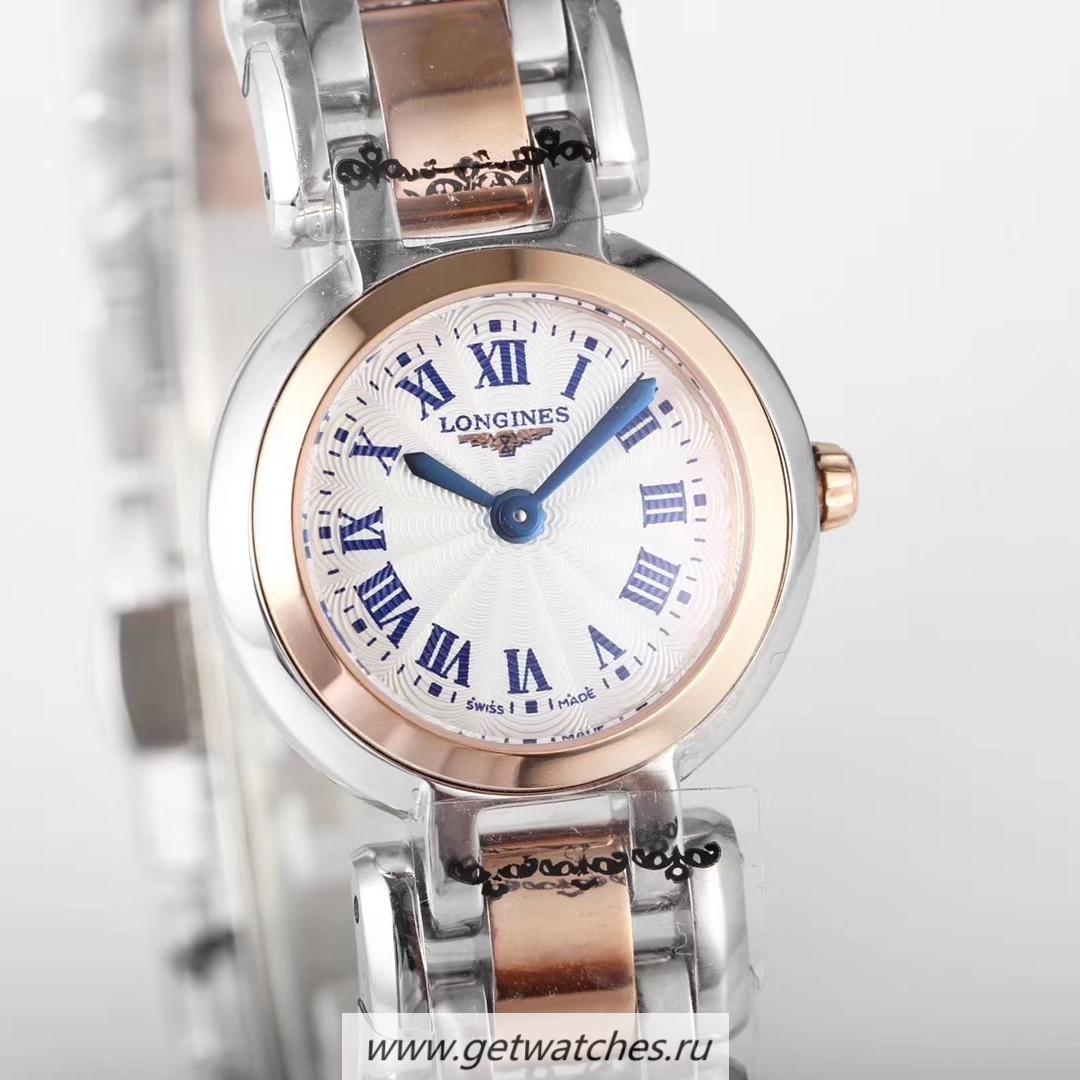 High Quality Longines Primaluna Ladies KZF SS & Rose Gold White Dial Quartz