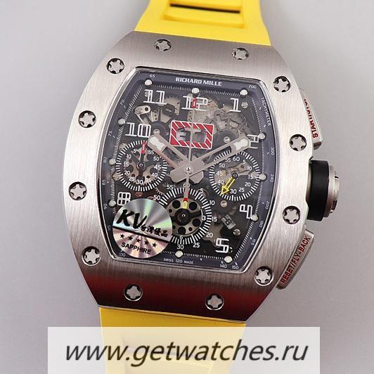 Replica Richard Mille RM011 Chrono KVF SS Black Dial 7750 V3