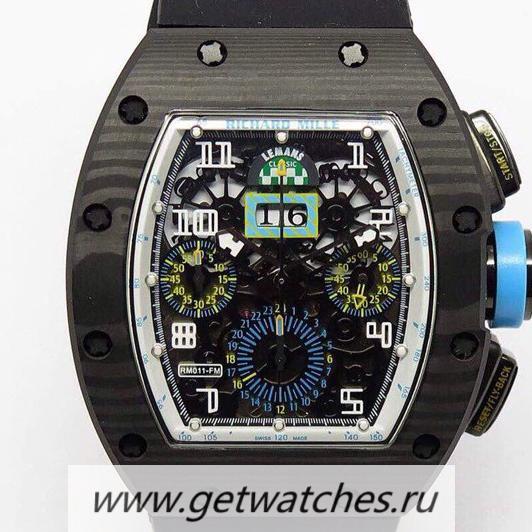 NEW Replica Richard Mille RM011-FM Felipe Massa Chrono Forged Carbon Blue Dial 7750